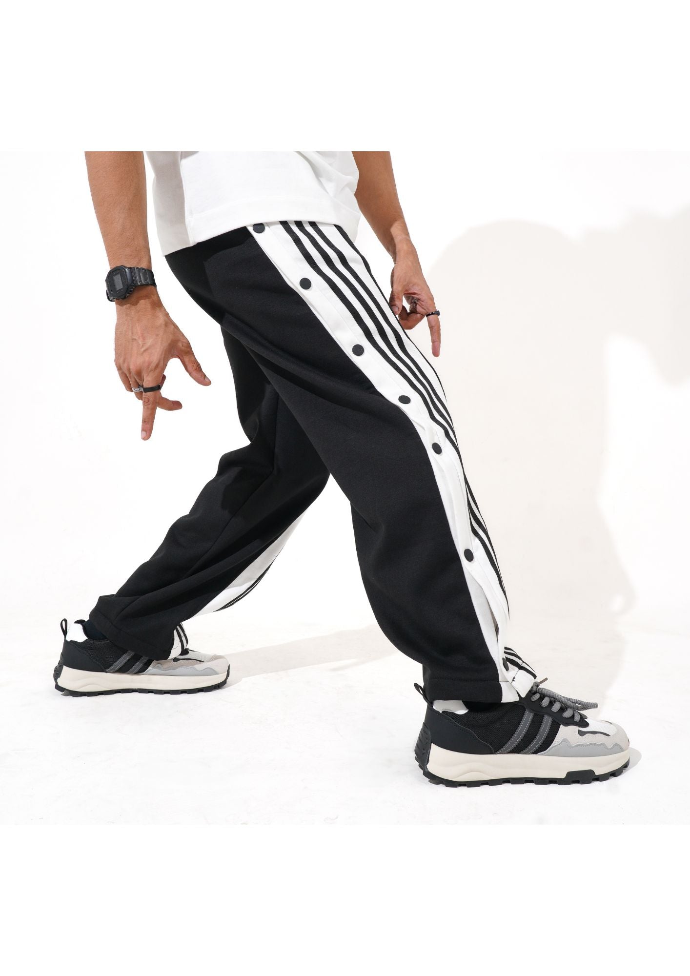 Dashing Black button pant - 300 GSM