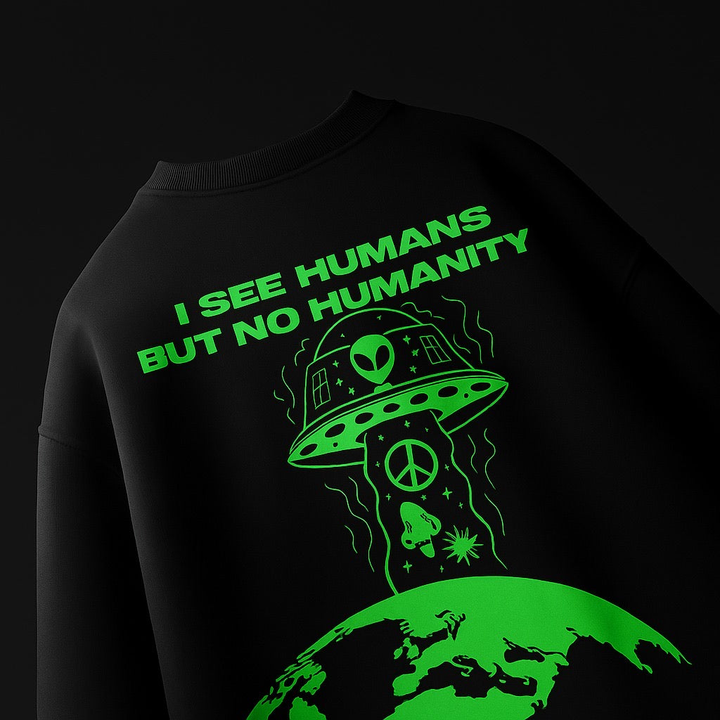 Black-Alien T-Shirt - 260 GSM