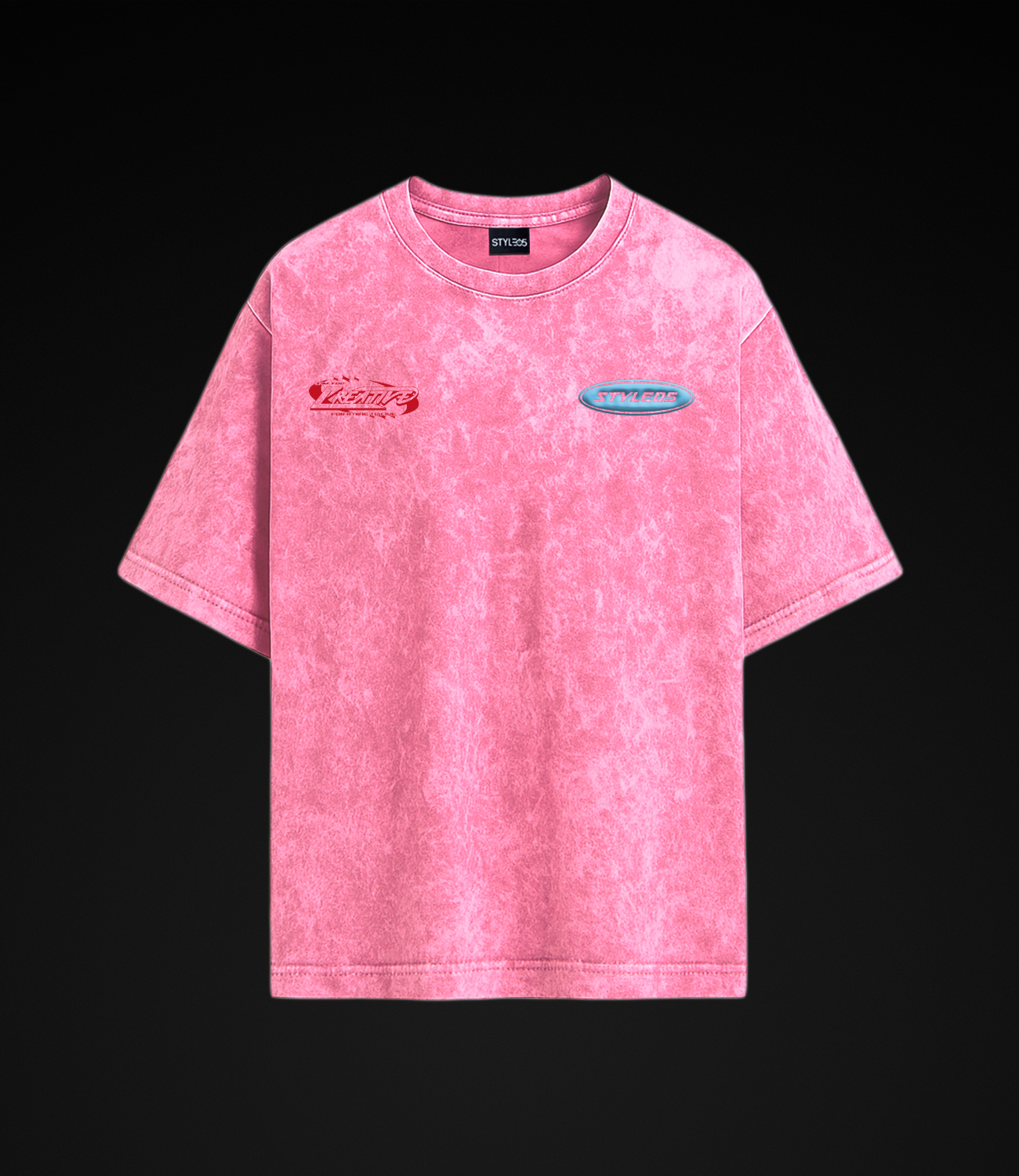 CREATIVE PINK ACID WASH - 250 GSM