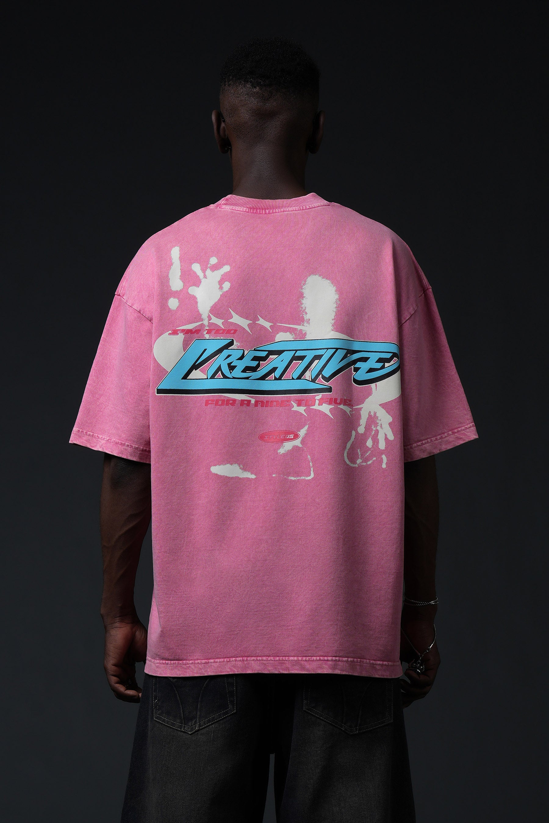 CREATIVE PINK ACID WASH - 250 GSM